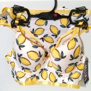 Sexy lemon bra and panties set size 34C underwears